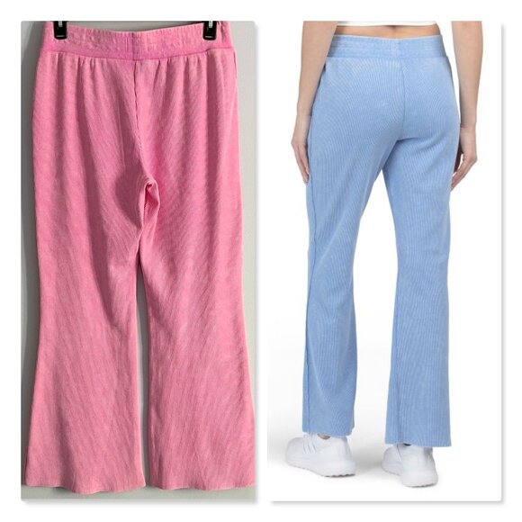 Sunnyside by Sundry Waffle Wide Leg Pants Sz L NWOT - Picture 9 of 11